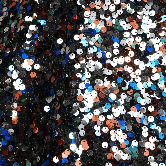 NEW Lulus Dance Until Dawn Rainbow Multi Sequin Lace-Up Skater Mini Dress Small - Picture 4 of 8